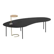 CONJUNTO MESA DE CENTRO PINGO I - PRETO/DOURO - Foto 2