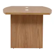 MESA REUNIÃO 2,10 M X 1,10 M COM CAIXA PARA CONECTIVIDADE BOSS - OAK TAMMI/BRANCO - Foto 5