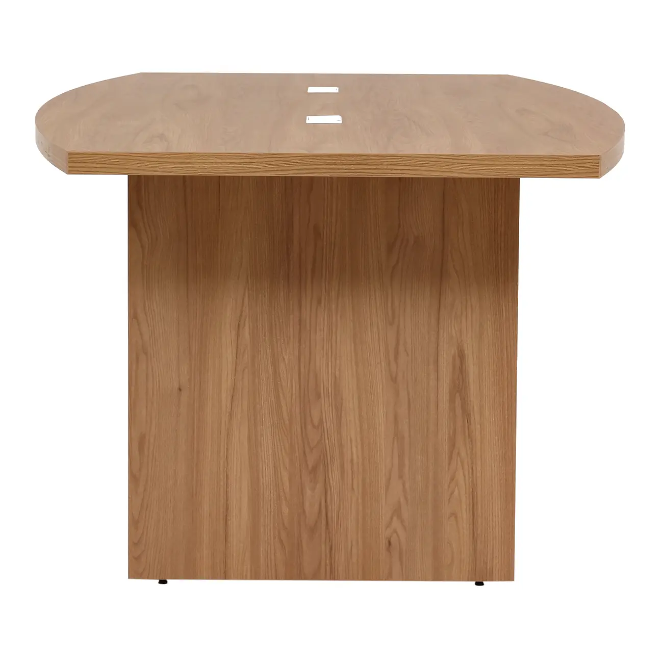 MESA REUNIÃO 2,10 M X 1,10 M COM CAIXA PARA CONECTIVIDADE BOSS - OAK TAMMI/BRANCO - Foto 5
