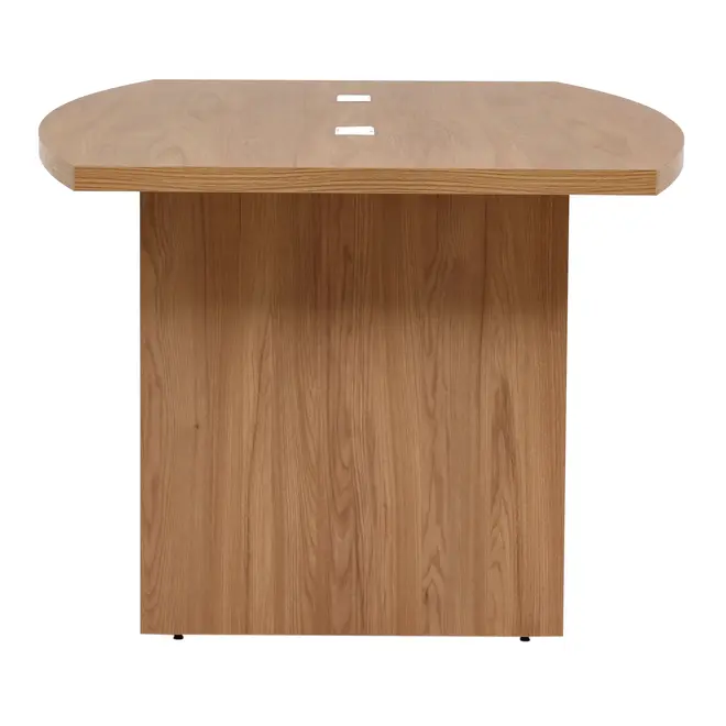MESA REUNIÃO 2,10 M X 1,10 M COM CAIXA PARA CONECTIVIDADE BOSS - OAK TAMMI/BRANCO - Foto 5