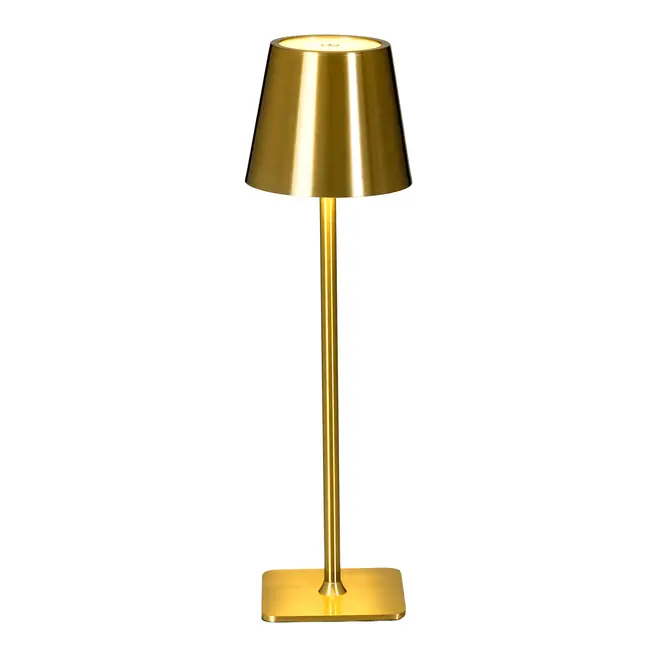 LUMINÁRIA DE MESA LED RECARREGÁVEL KROM - OURO - Foto 4