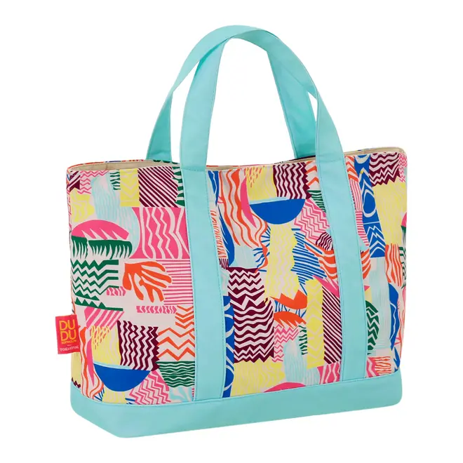BOLSA DE PRAIA VIBRA VERÃO - AÇAY/VERDE ÁGUA - Foto 4