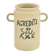 VASO 20 CM SETE ERVAS AXÉ - NATURAL/VERDE - Foto 2