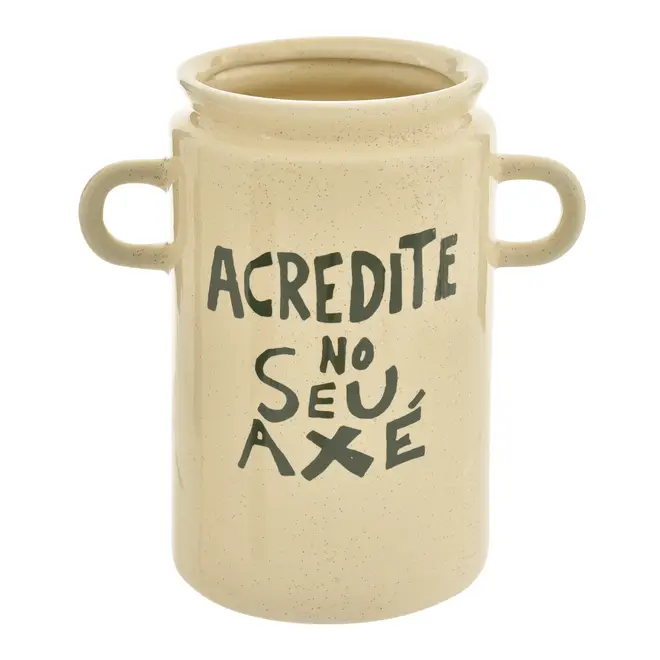 VASO 20 CM SETE ERVAS AXÉ - NATURAL/VERDE - Foto 2