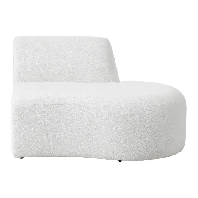 SOFÁ 2 LUGARES ESTENDIDO ESQUERDO ÔNDULO - BOUCLÉ BRANCO - Foto 5