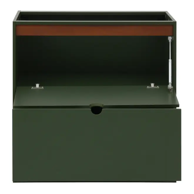 ARMÁRIO DE COZINHA INFERIOR 80 CM 1 PORTA BASCULANTE/1 GAVETA POAH - MUSGO/NOZES - Foto 4