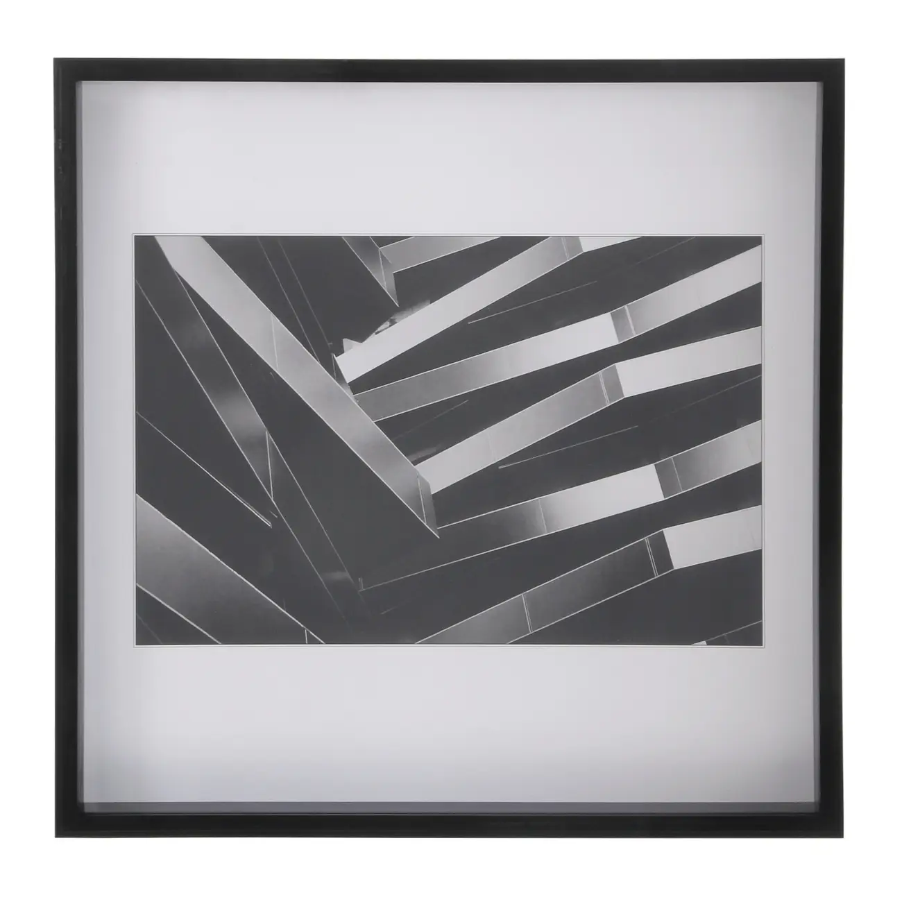 QUADRO 50 CM X 50 CM CENTRE I - PRETO/BRANCO - Foto 1
