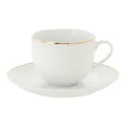 XÍCARA CHÁ 220 ML AURUM - BRANCO/OURO - Foto 2
