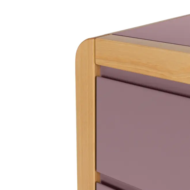 CÔMODA 4 GAVETAS 90 CM X 45 CM KANT - RUBY MOCHA/AMÊNDOA - Foto 17