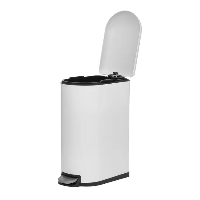 LIXEIRA COM PEDAL 40 L GIBBOUS - BRANCO BRILHANTE/INOX - Foto 4