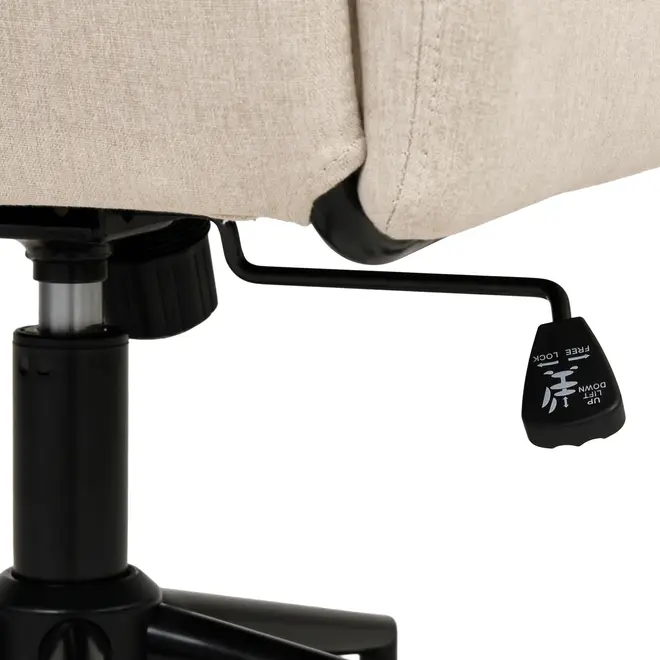 CADEIRA HOME OFFICE KIND - PRETO/BEGE - Foto 10