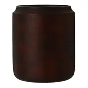 VASO DECORATIVO 20 CM BROMLEY - ENCERADO CASTANHO - Foto 1