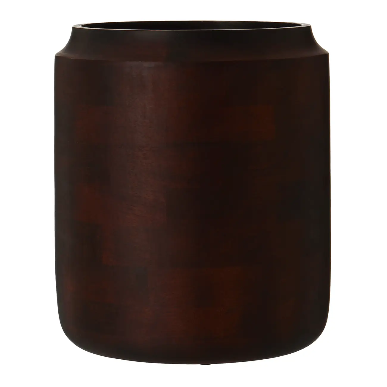 VASO DECORATIVO 20 CM BROMLEY - ENCERADO CASTANHO - Foto 1