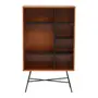 ESTANTE 70 CM X 1,17 M MID CENTURY - PRETO/NOZES - Foto 1