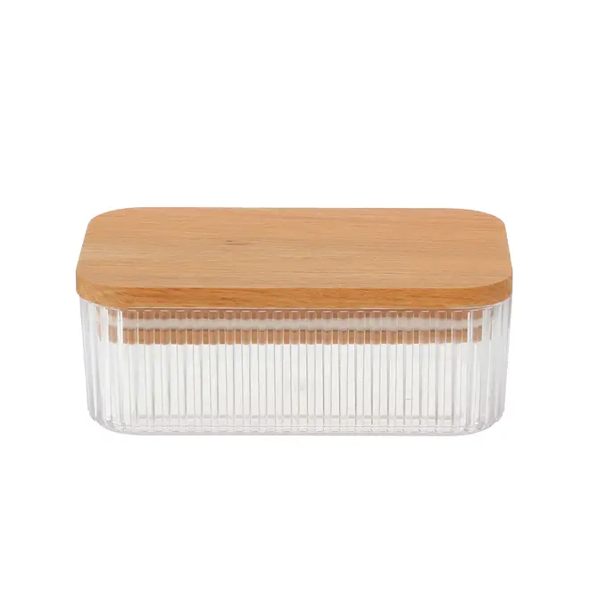 POTE HERMÉTICO 300 ML WOOD LINE - FAIA/INCOLOR - Foto 1