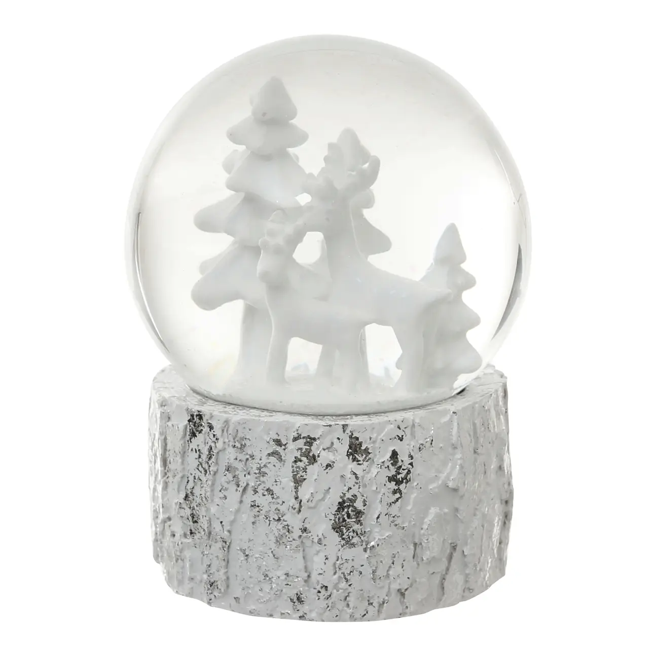 ADORNO GLOBO RENA 13 CM VILAREJO NOEL - BRANCO/INCOLOR - Foto 4