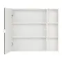 ARMÁRIO DE BANHEIRO COM ESPELHO 1 PORTA 80 CM X 70 CM SLEEK - BRANCO/PRATA - Foto 3
