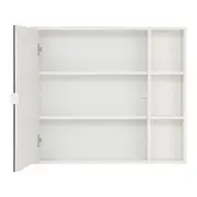 ARMÁRIO DE BANHEIRO COM ESPELHO 1 PORTA 80 CM X 70 CM SLEEK - BRANCO/PRATA - Foto 3