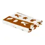LENÇOL COM ELÁSTICO PARA BERÇO INFANTIL 70 CM X 1,30 M X 18 CM FEIRA DOS BICHOS - OFF WHITE/CASCA DE URUCUM - Foto 2