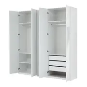 GUARDA-ROUPA DE CASAL 5 PORTAS 3 GAVETAS 45 MAXIMUS - BRANCO - Foto 9