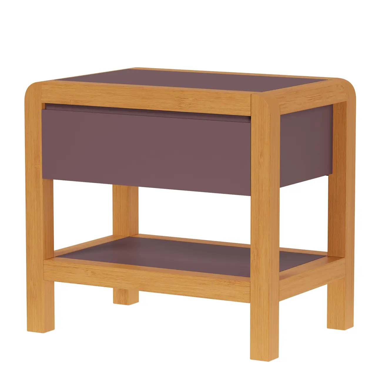 MESA DE CABECEIRA 1 GAVETA KANT - RUBY MOCHA/AMÊNDOA - Foto 11