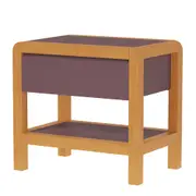 MESA DE CABECEIRA 1 GAVETA KANT - RUBY MOCHA/AMÊNDOA - Foto 11
