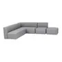 SOFÁ 5 LUGARES COM PUFF UNITS - CINZA CLARO - Foto 2