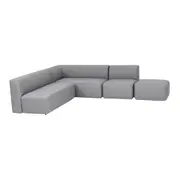 SOFÁ 5 LUGARES COM PUFF UNITS - CINZA CLARO - Foto 2