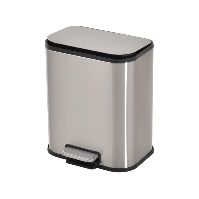 LIXEIRA 5 L LEXING - INOX/PRETO - Foto 2