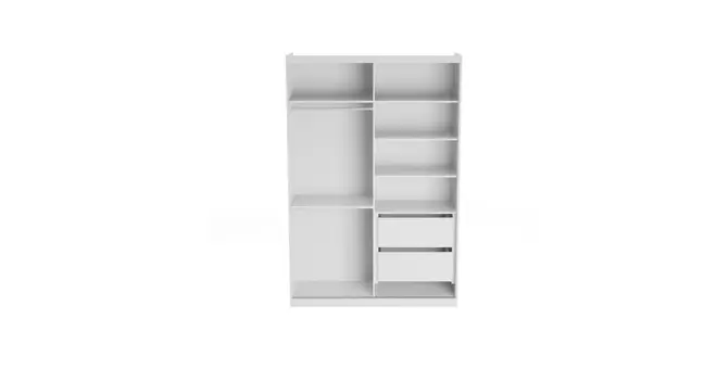 GUARDA-ROUPA 2 PORTAS DE CORRER SLIDES - BRANCO/BRANCO - Foto 2