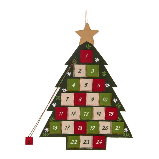 ÁRVORE CALENDÁRIO BORDAR, AMAR E CELEBRAR - VERDE/MULTICOR - Foto 2