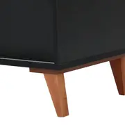 BALCÃO DE COZINHA COM 2 PORTAS DE CORRER 1,20 M X 60 CM LIN - PRETO/NOZES - Foto 13