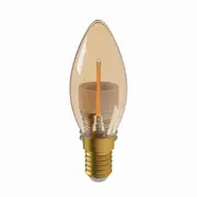 LÂMPADA VELA FILAMENTO E14 E27 3W 220V LUZ AMARELA TASCHIBRA - HANBAR - Foto 18