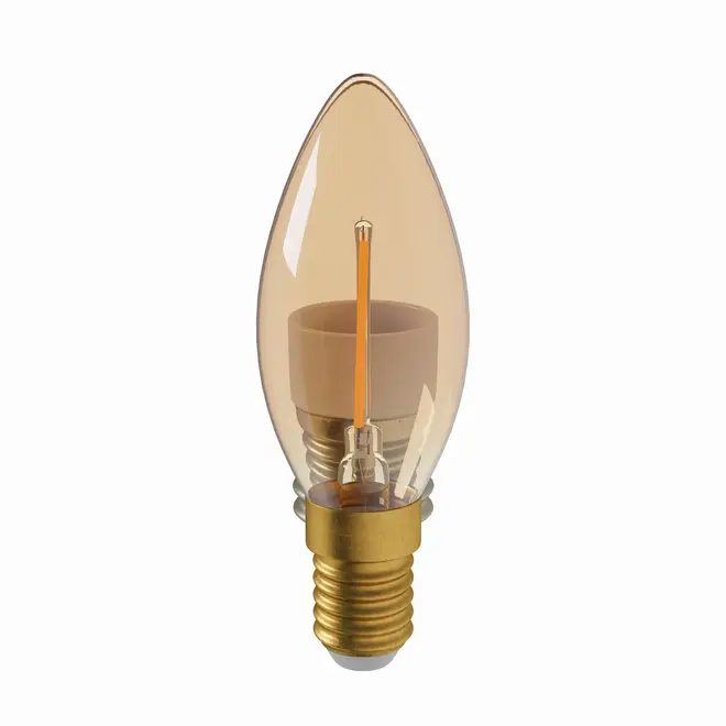 LÂMPADA VELA FILAMENTO E14 E27 3W 220V LUZ AMARELA TASCHIBRA - HANBAR - Foto 18