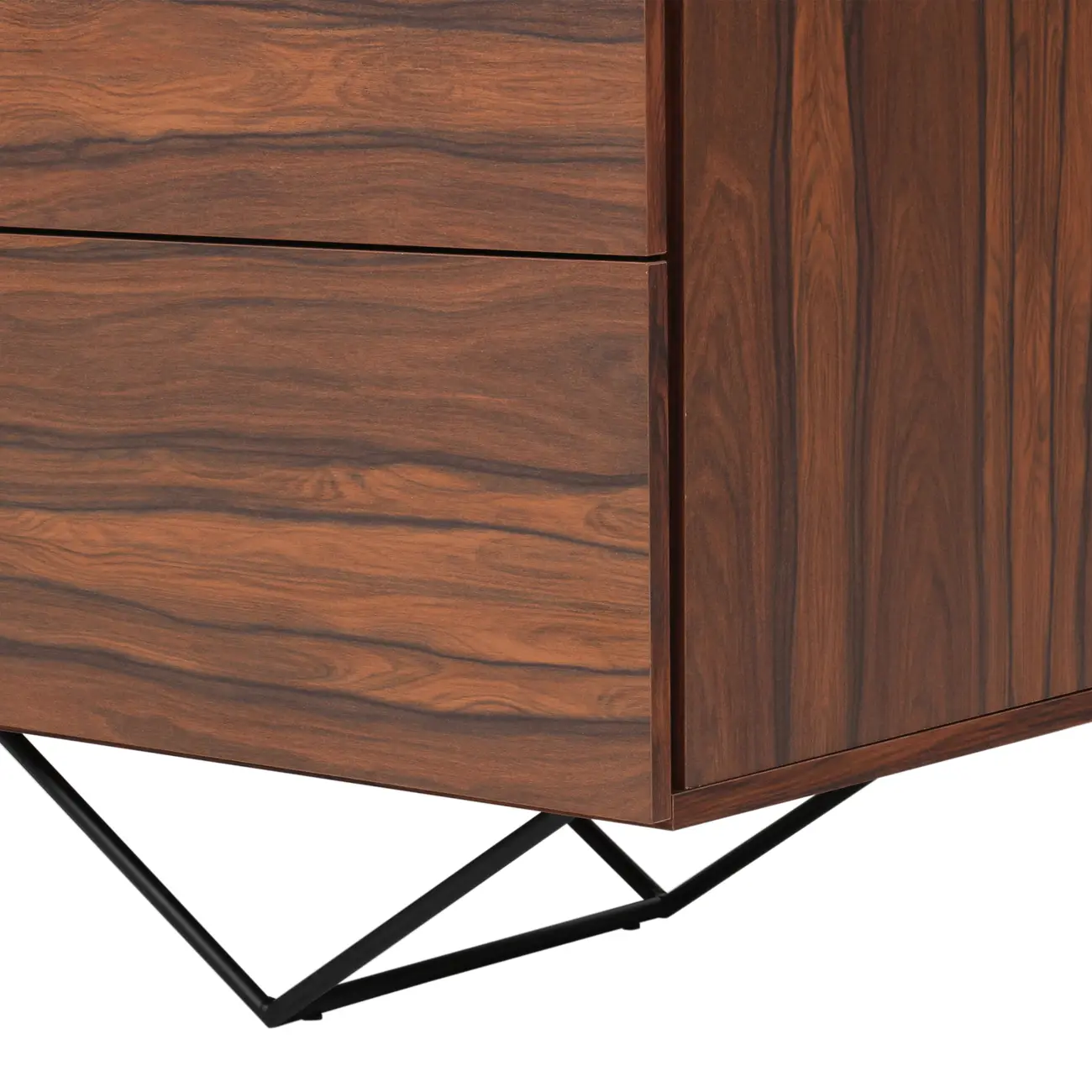 BUFFET 4 PORTAS BASCULANTES 1,60 M X 45 CM HEPTA - PAU FERRO/PRETO - Foto 16
