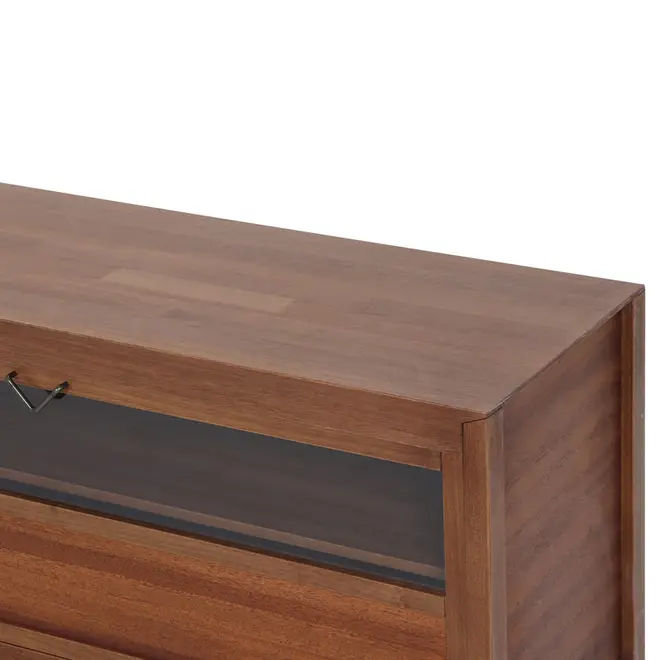 RACK 2 PORTAS BASCULANTES 2,12 M X 40 CM MASCAVO - NOZES/INCOLOR - Foto 4