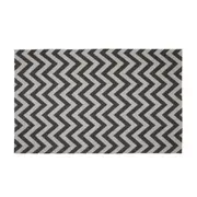 TAPETE 1,32 M X 2 M ZIGUE - OFF WHITE/ CINZA - Foto 1