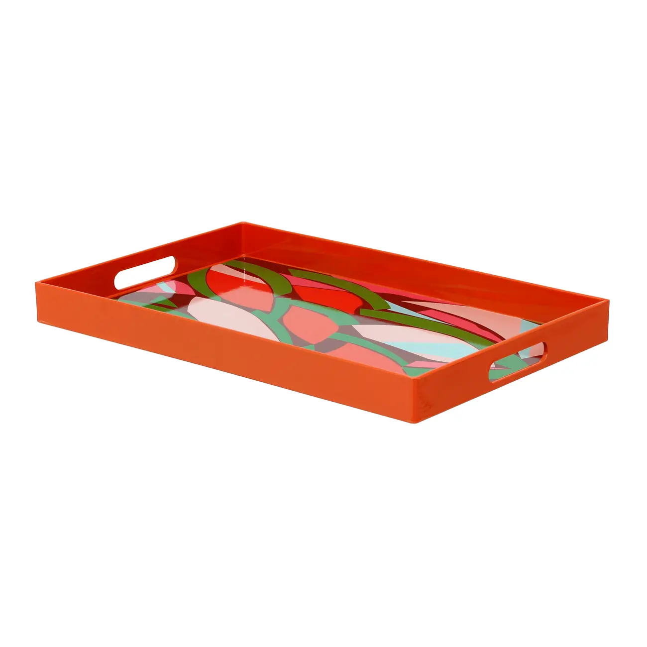 BANDEJA 40 CM X 26 CM VIBRA VERÃO - LARANJA/AÇAY - Foto 1