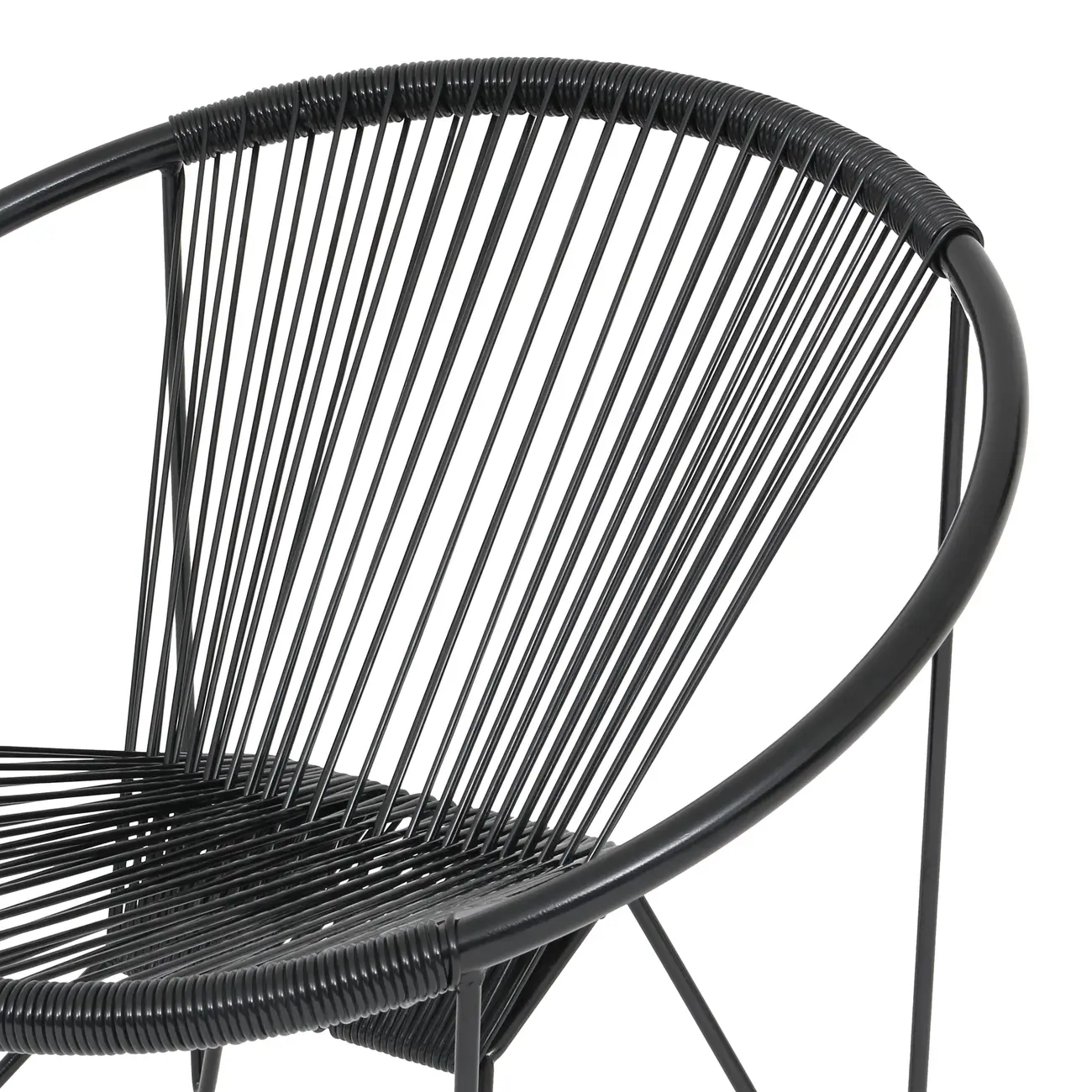 POLTRONA ESPAGUETE STRING - PRETO/PRETO - Foto 6