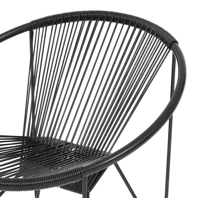 POLTRONA ESPAGUETE STRING - PRETO/PRETO - Foto 6