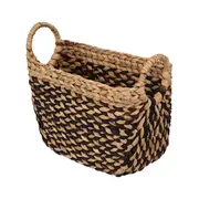 CESTO 23 CM X 36 CM X 32 CM AGUAPÉ - FIBRA NATURAL/PRETO - Foto 4