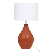 LUMINÁRIA DE MESA JOÃO C/CÚP K - TERRACOTA/BRANCO - Foto 1