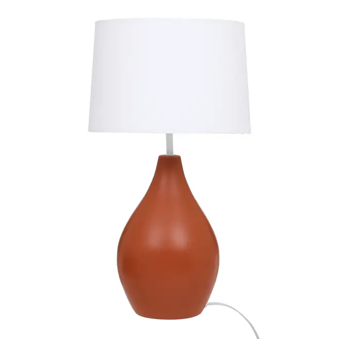 LUMINÁRIA DE MESA JOÃO C/CÚP K - TERRACOTA/BRANCO - Foto 1