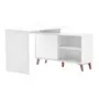 MESA COM BALCÃO 1 PORTA DE CORRER 1,20 M X 1,20 M LIN - BRANCO/NOZES - Foto 2