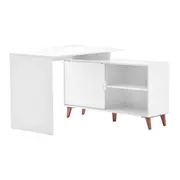 MESA COM BALCÃO 1 PORTA DE CORRER 1,20 M X 1,20 M LIN - BRANCO/NOZES - Foto 2
