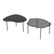 CONJUNTO MESA LATERAL/CENTRO PINGO III - PRETO - Foto 2