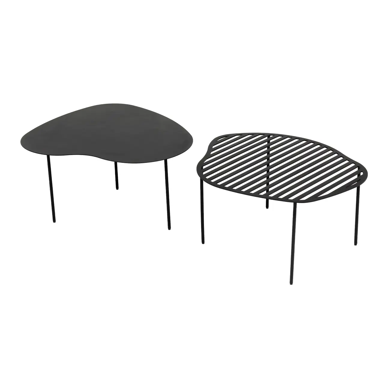 CONJUNTO MESA LATERAL/CENTRO PINGO III - PRETO - Foto 2