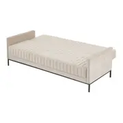 SOFÁ-CAMA 3 LUGARES MARAD - AREIA/PRETO - Foto 9