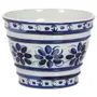 VASO 20 CM MONTE SIÃO - BRANCO/AZUL - Foto 1