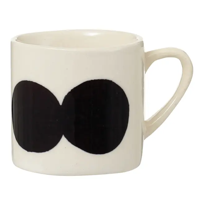 CANECA 90 ML BLOBING TOSE - BRANCO/MARROM DE LEI - Foto 1